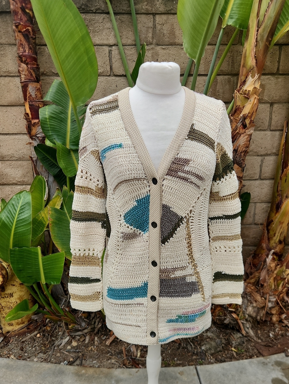 rag & bone Hearst Patchwork Cardigan Sweater Size Small